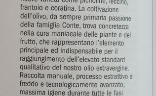 la pagina della Guida de La repubblica dedicata all'olio Conte